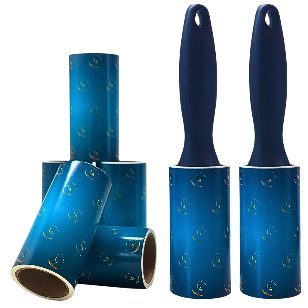Lint Roller Set – 2 Handles + 6 Refills (360 Extra Sticky Sheets)