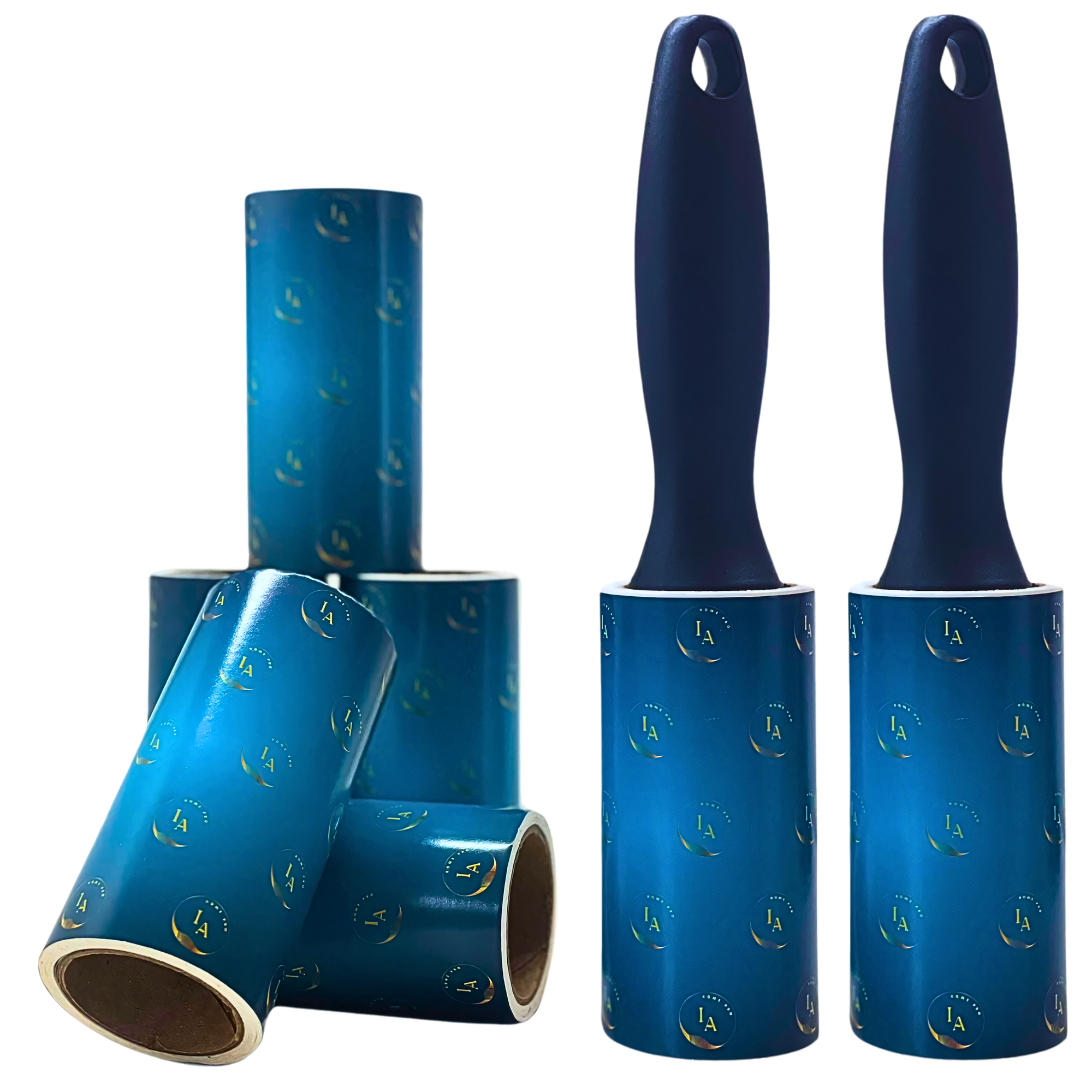 Lint Roller Set – 2 Handles + 6 Refills (360 Extra Sticky Sheets)