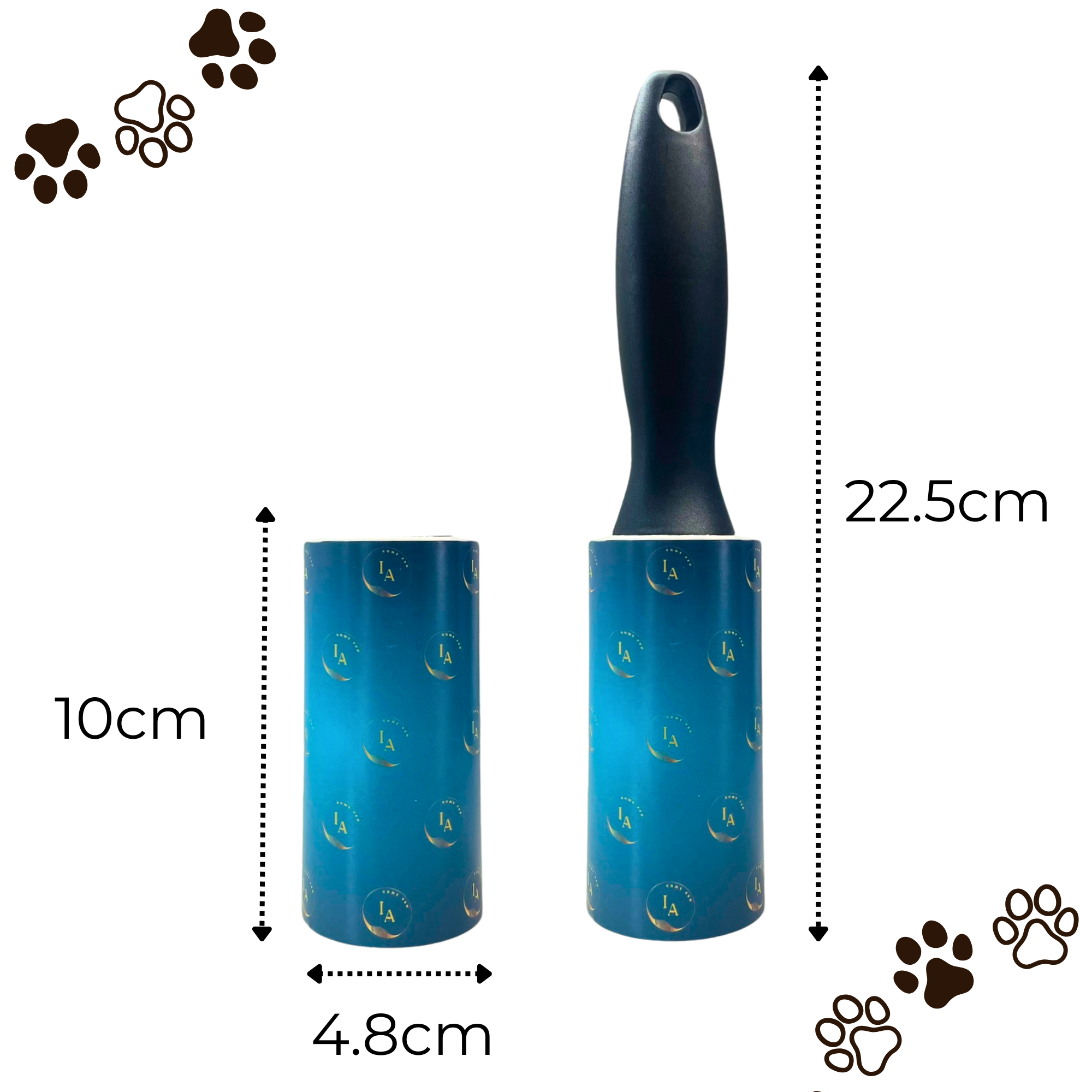 Lint Roller with 10 Refills – 600 Extra Sticky Sheets for Clothes & Pet Hair