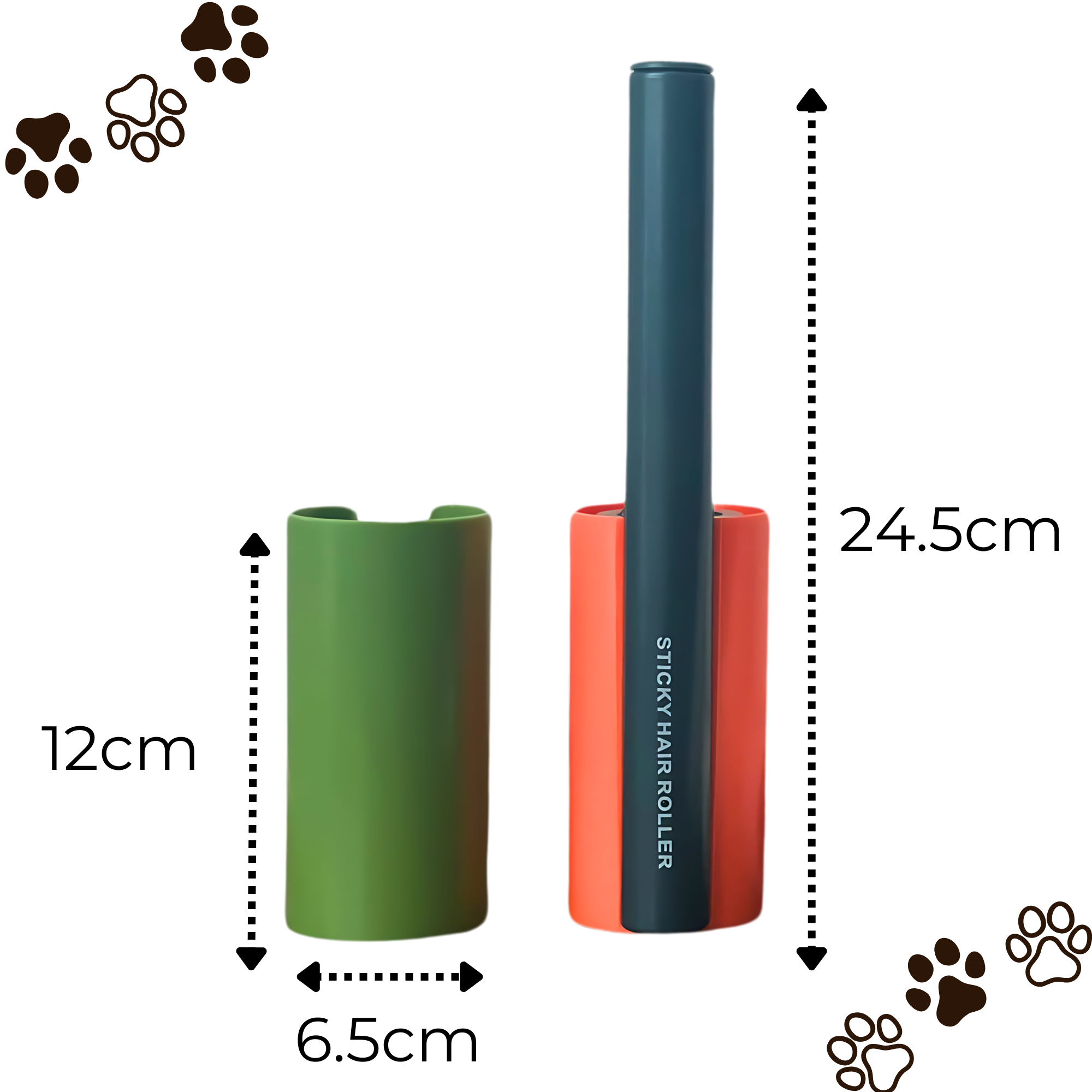 2 Lint Roller Set (Home & Travel) + 10 Refills – 600 Extra Sticky Sheets